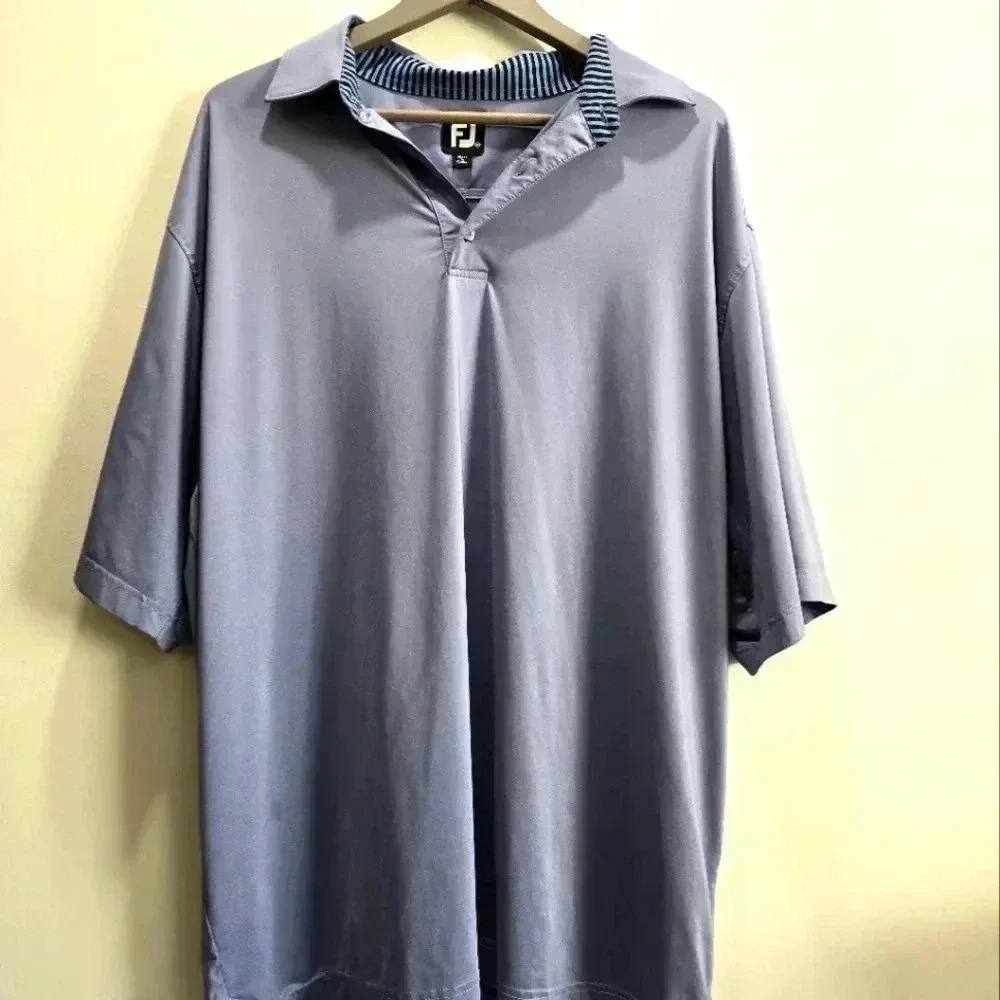 Footjoy Golf Polo Shirt Mens SIZE XXL Blue Short Sleeve